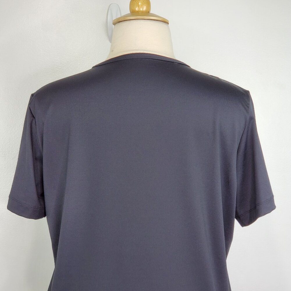 Susan Graver Essentials Black Short Sleeve Minimalist Stretchy Top Size XL - Picture 7 of 11